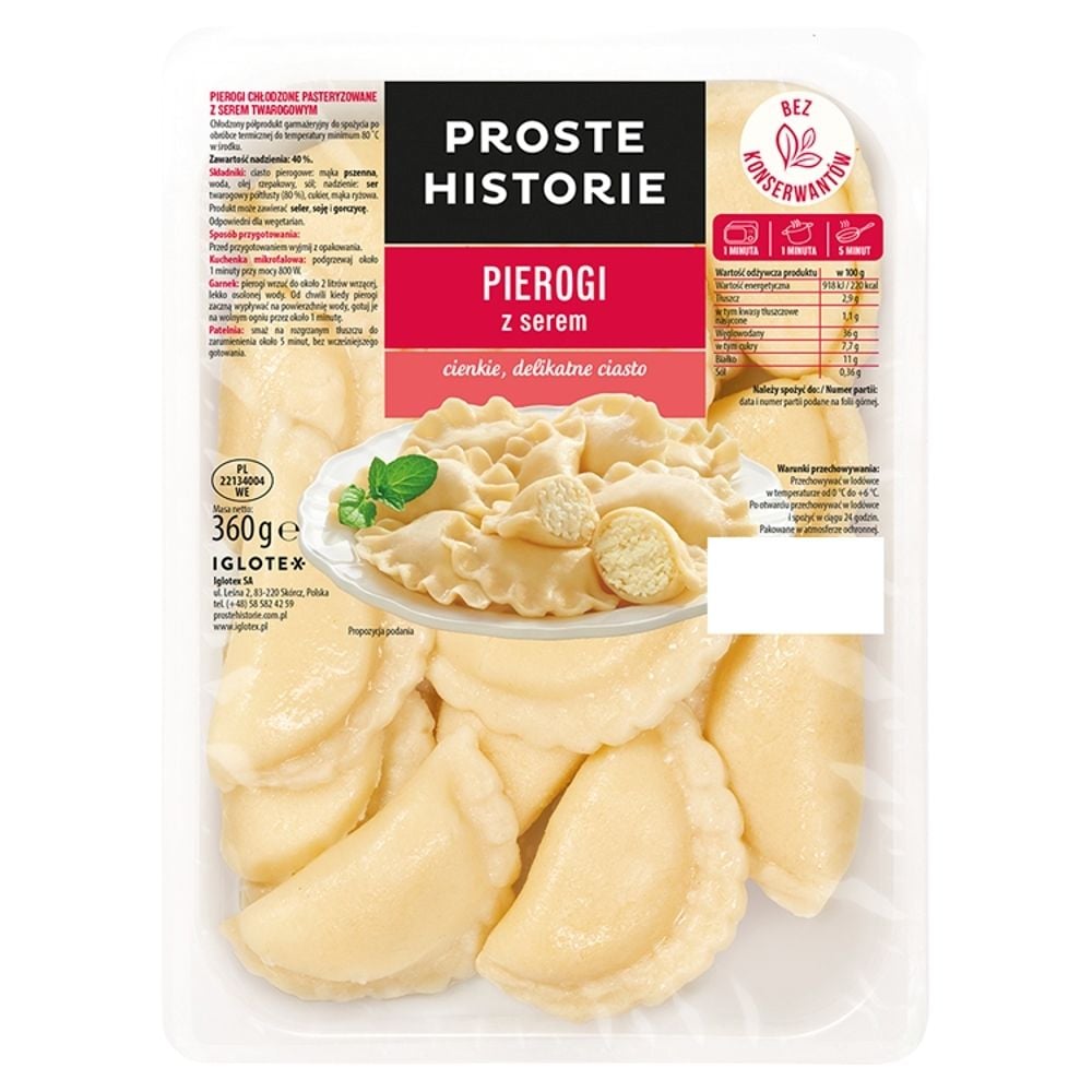 Proste Historie Pierogi z serem 360 g