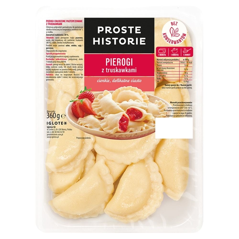 Proste Historie Pierogi z truskawkami 360 g