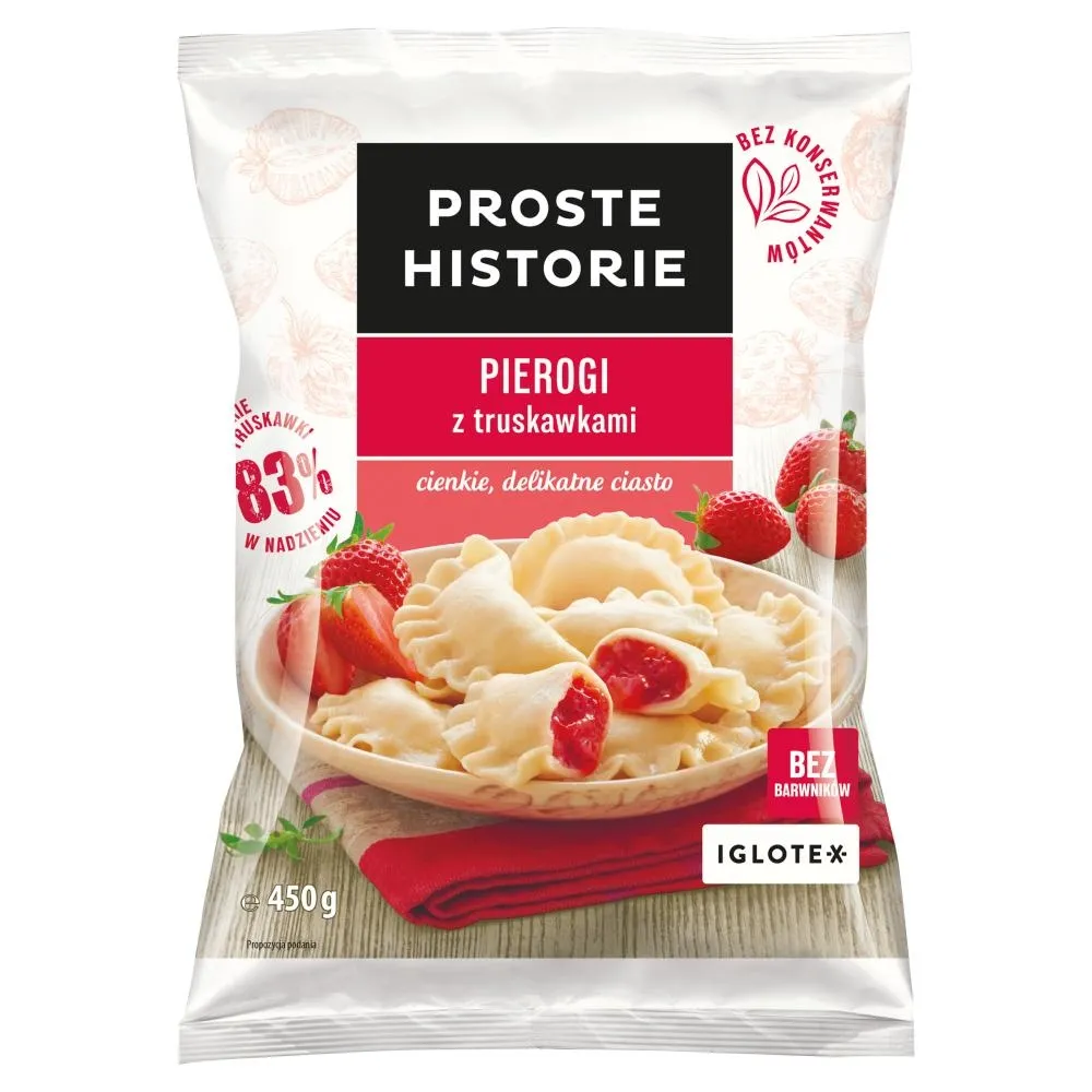 Proste Historie Pierogi z truskawkami 450 g