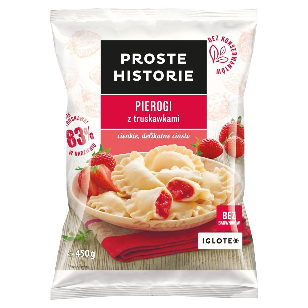 Proste Historie Pierogi z truskawkami 450 g