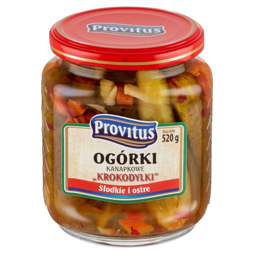 Provitus Krokodylki Ogórki kanapkowe 520 g