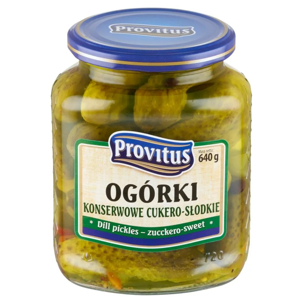 Provitus Ogórki konserwowe cukero-słodkie 640 g