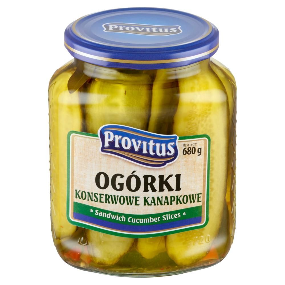 Provitus Ogórki konserwowe kanapkowe 680 g