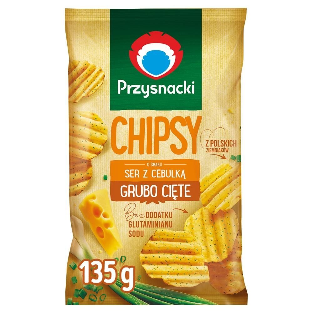 Przysnacki Chipsy o smaku ser z cebulką 135 g