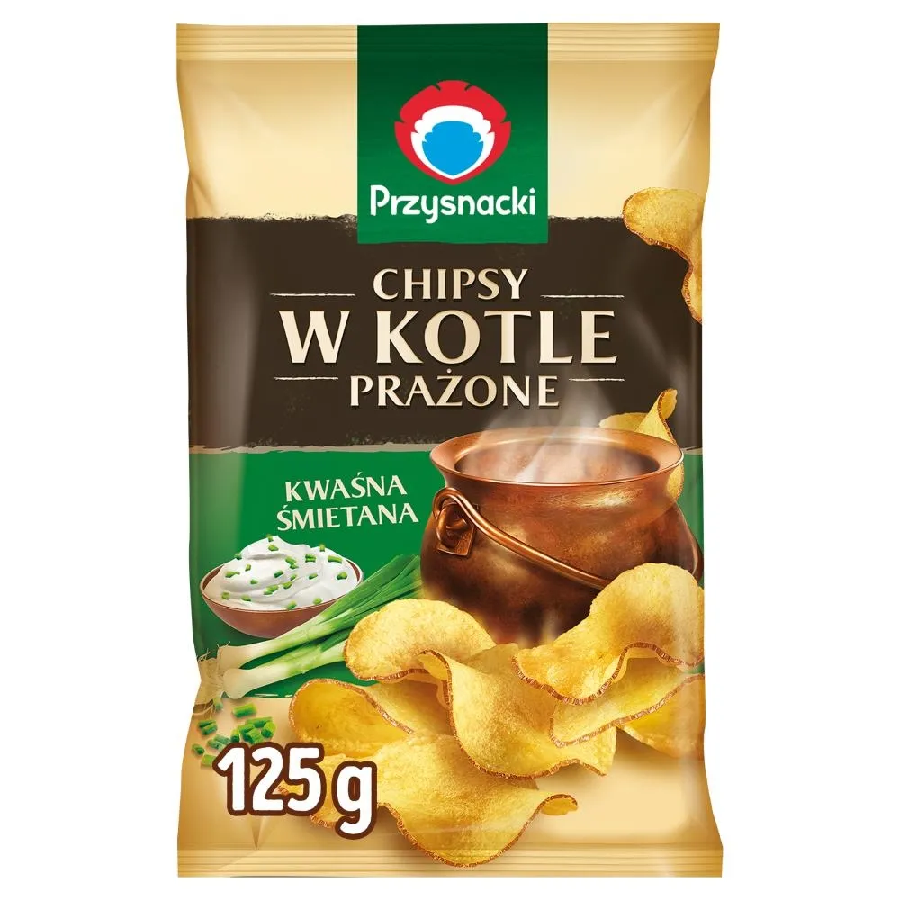 Przysnacki Chipsy w kotle prażone kwaśna śmietana 125 g