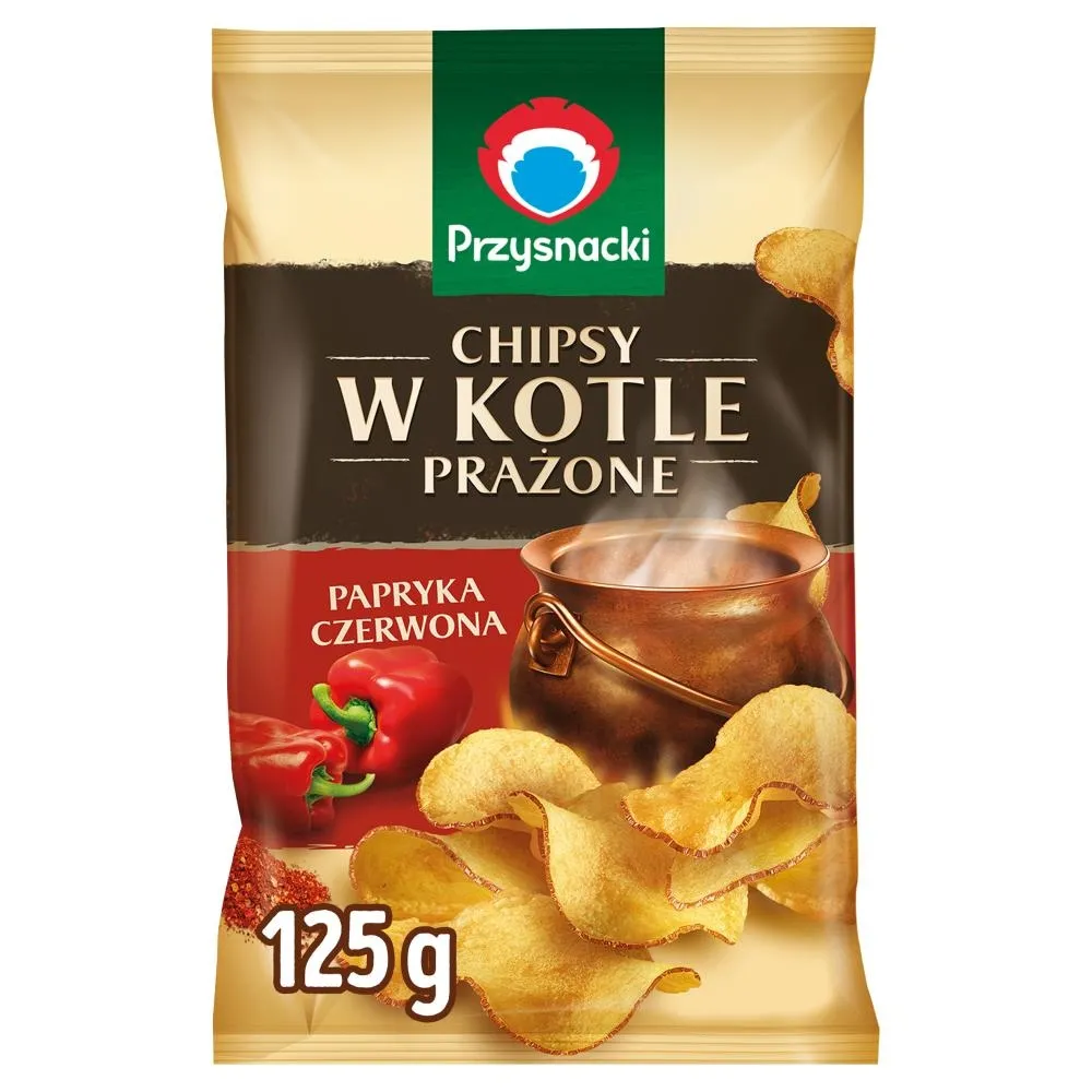 Przysnacki Chipsy w kotle prażone papryka czerwona 125 g