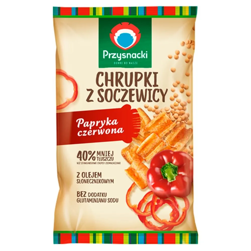 Przysnacki Chrupki z soczewicy papryka czerwona 80 g