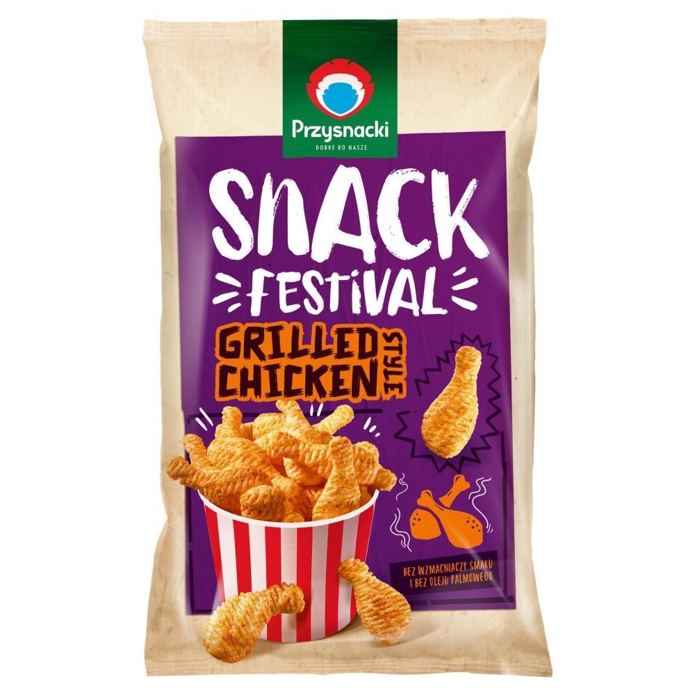 Przysnacki Snack Festival Przekąski ziemniaczane smażone o smaku grillowanego kurczaka 100 g