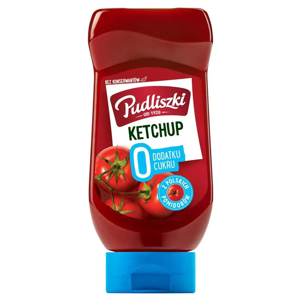 Pudliszki Ketchup 0 dodatku cukru 440 g