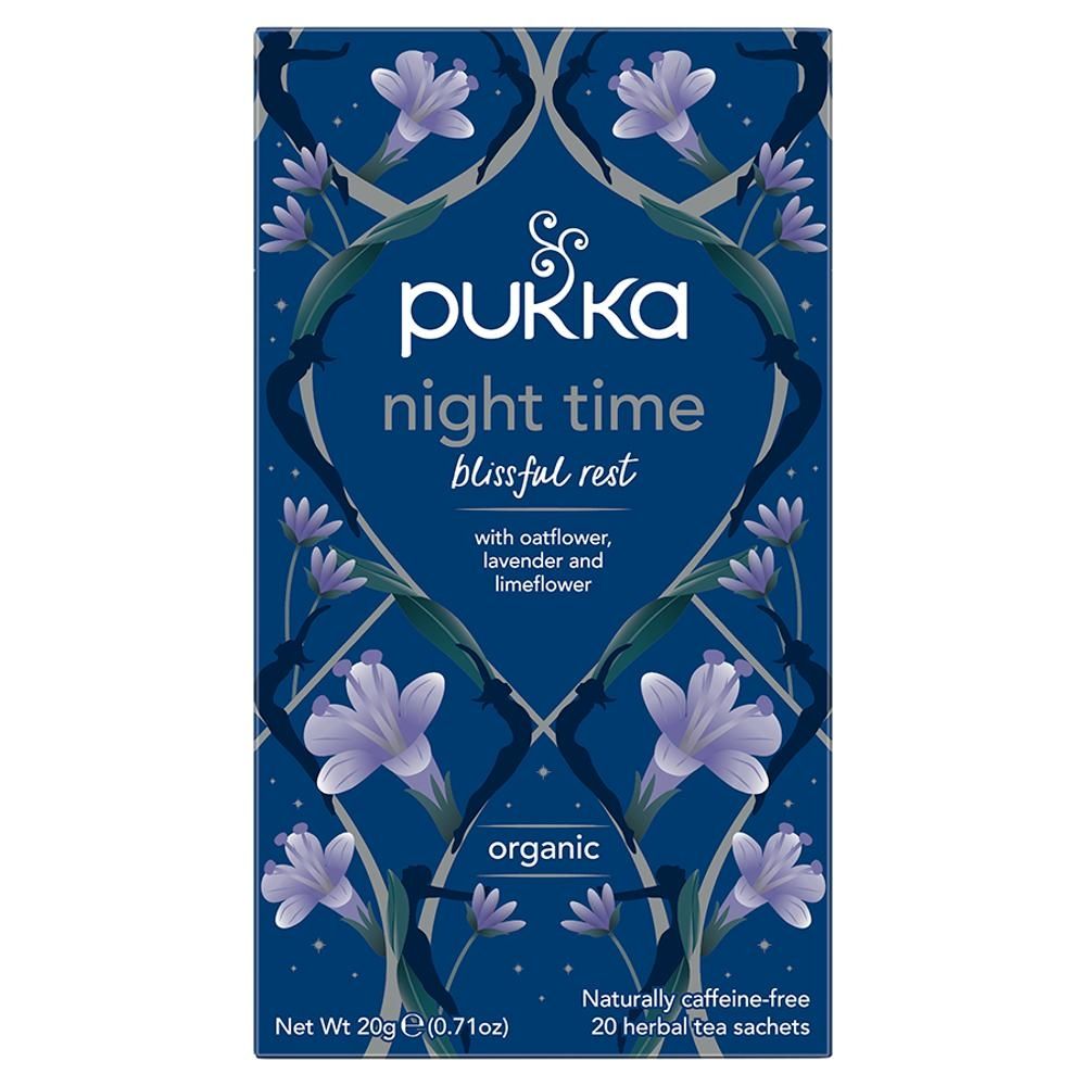 Pukka Night Time Bio herbatka ziołowa z owsem lawendą i lipą 20 g (20 torebek)