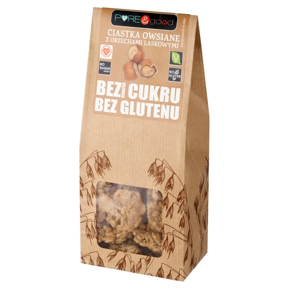 Pure&Good Ciastka owsiane z orzechami laskowymi 150 g