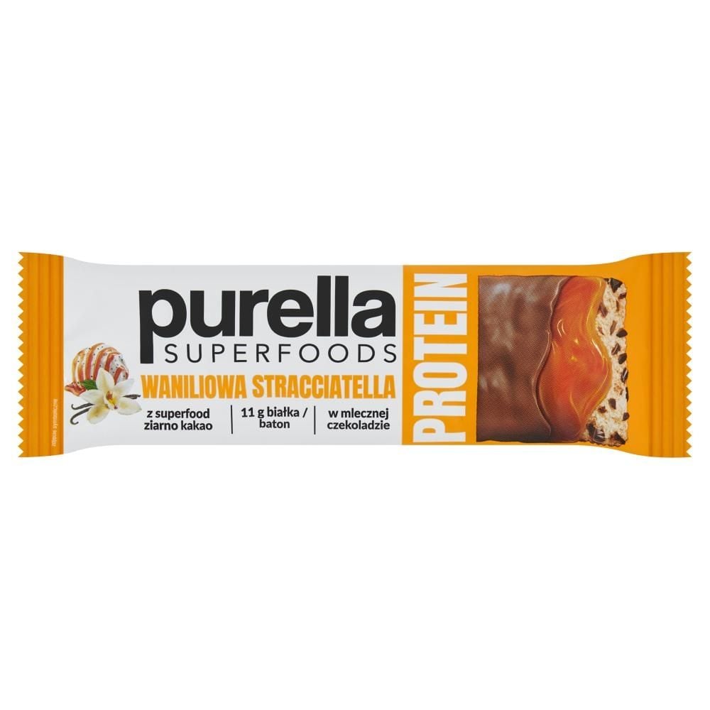 Purella Superfoods Protein Baton białkowy waniliowa straciatella 45 g