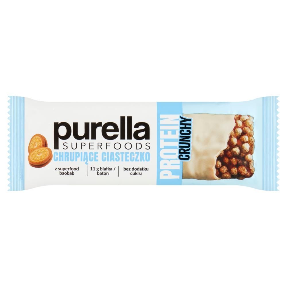 Purella Superfoods Protein Crunchy Baton białkowy chrupiące ciasteczko 45 g