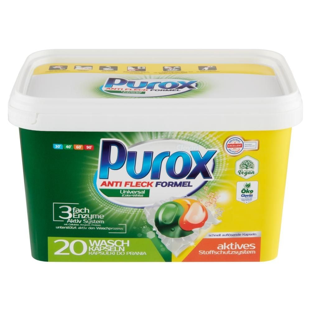 Purox Duo Caps Universal Kapsułki do prania 360 g (20 prań)