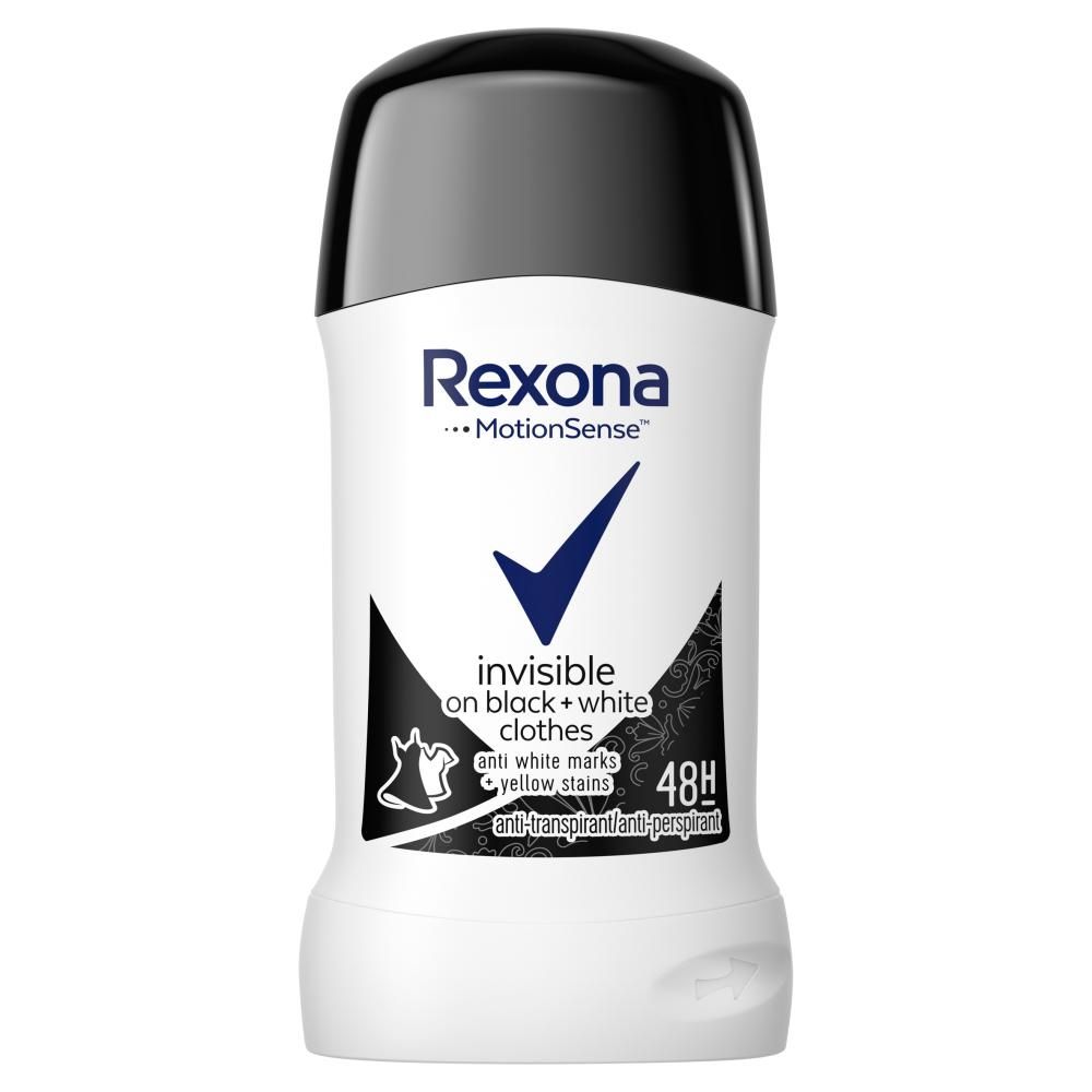 Rexona Invisible Black+White Antyperspirant w sztyfcie 40 ml