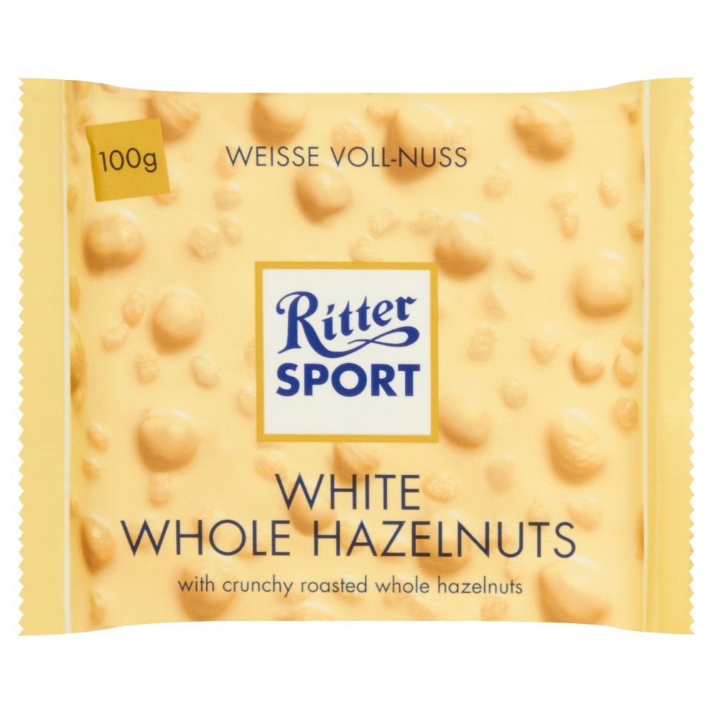 Ritter Sport Biała czekolada z całymi orzechami laskowymi 100 g