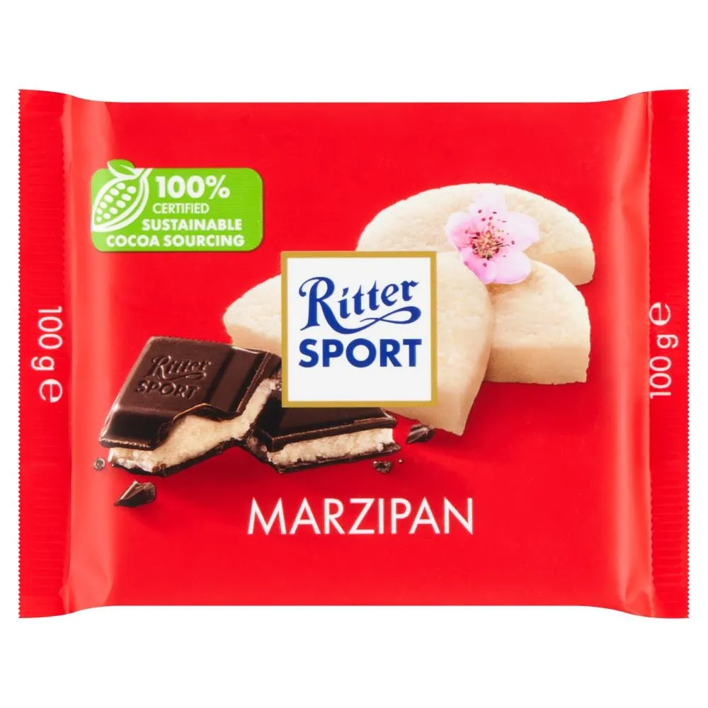 Ritter Sport Czekolada deserowa z nadzieniem marcepanowym 100 g