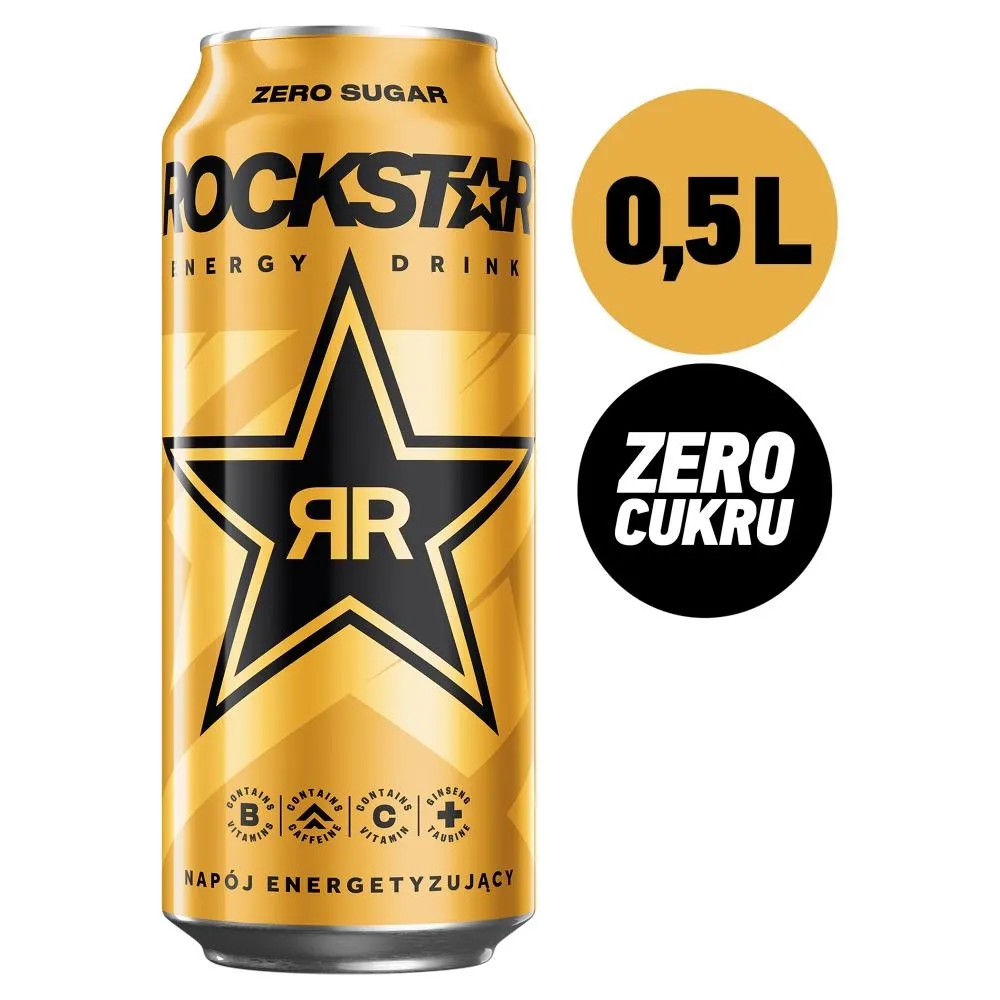 Rockstar Gazowany napój energetyzujący bez cukru 500 ml