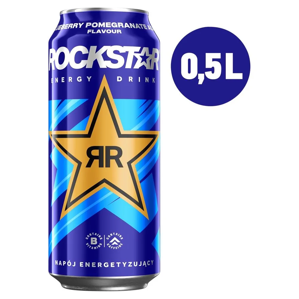 Rockstar Gazowany napój energetyzujący o smaku owoców jagodowych i granatu 500 ml