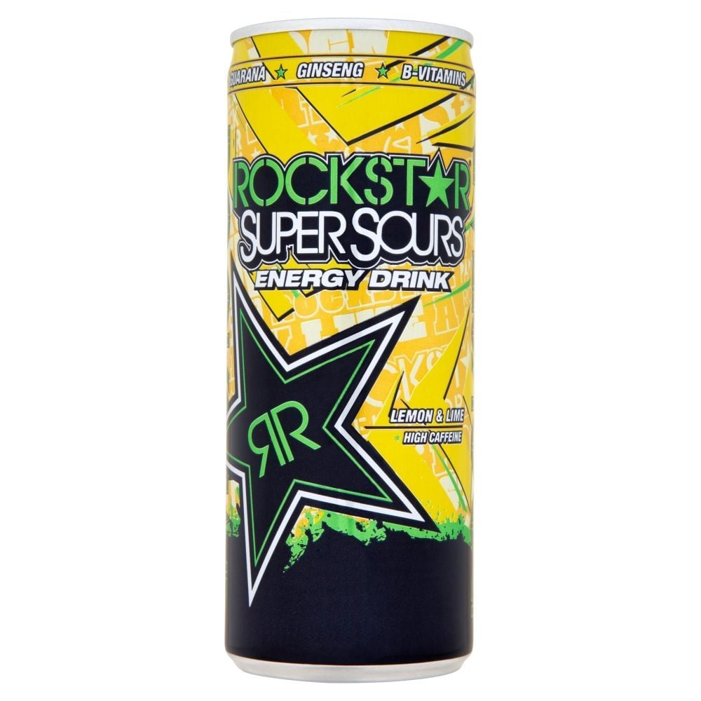 Rockstar SuperSours Lemon & Lime Gazowany napój energetyzujący 250 ml