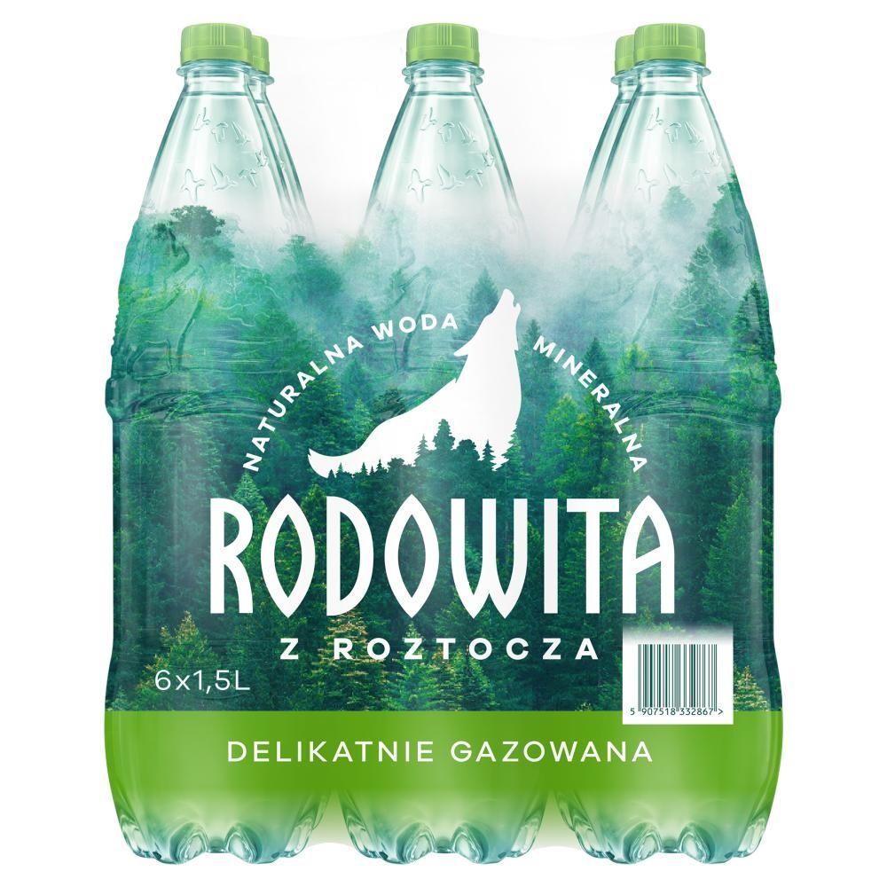 Rodowita z Roztocza Naturalna woda mineralna delikatnie gazowana 6 x 1,5 l