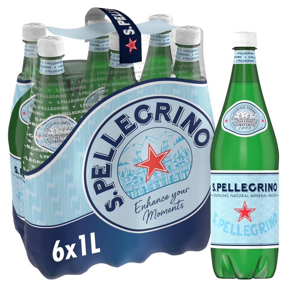 S.Pellegrino Naturalna woda mineralna gazowana 6 l (6 x 1 l)