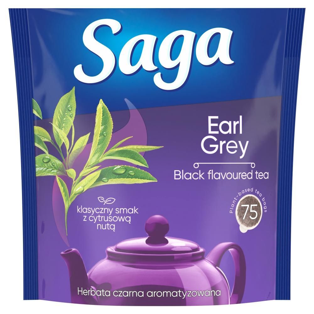 Saga Herbata czarna aromatyzowana earl grey 112,5 g (75 torebek)