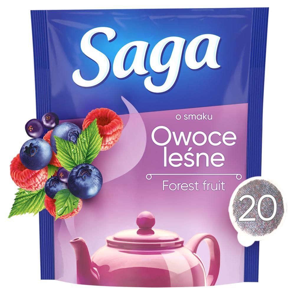 Saga Herbatka owocowa o smaku owoce leśne 34 g (20 torebek)