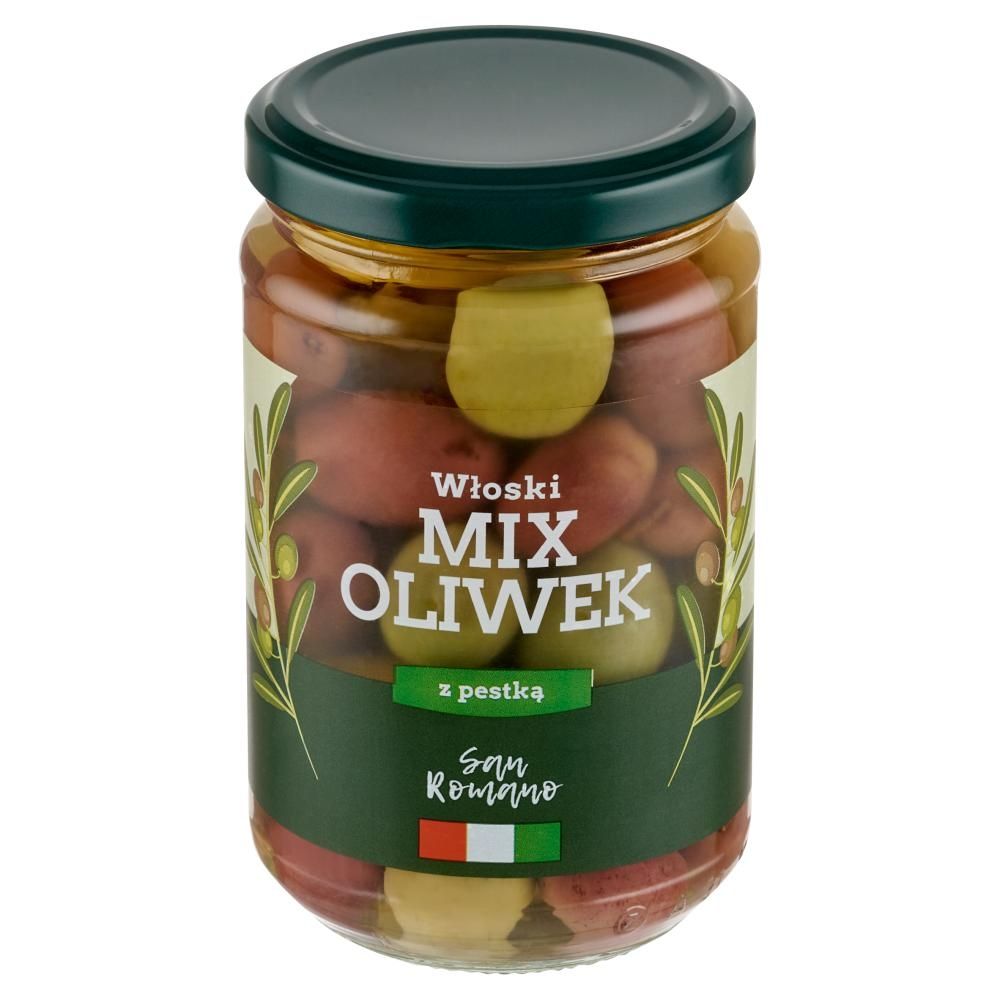 San Romano Włoski mix oliwek z pestką 300 g