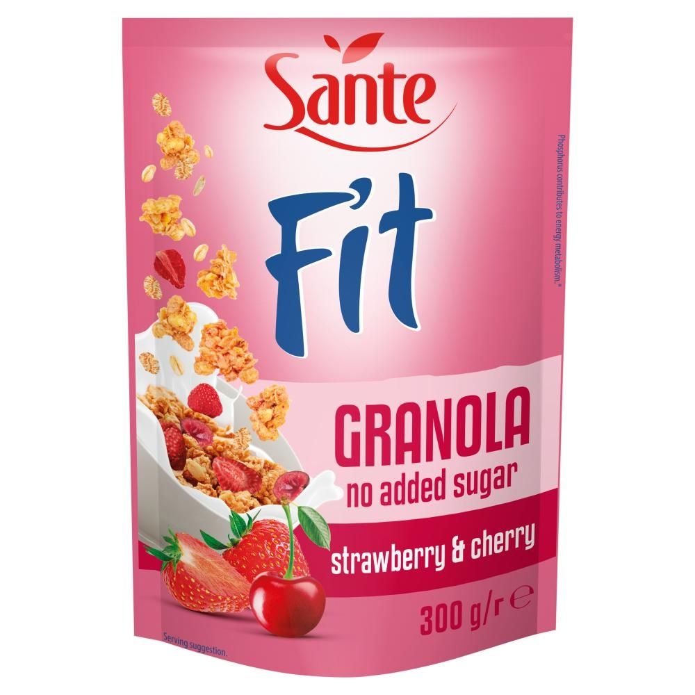 Sante Fit Granola z truskawką i wiśnią 300 g