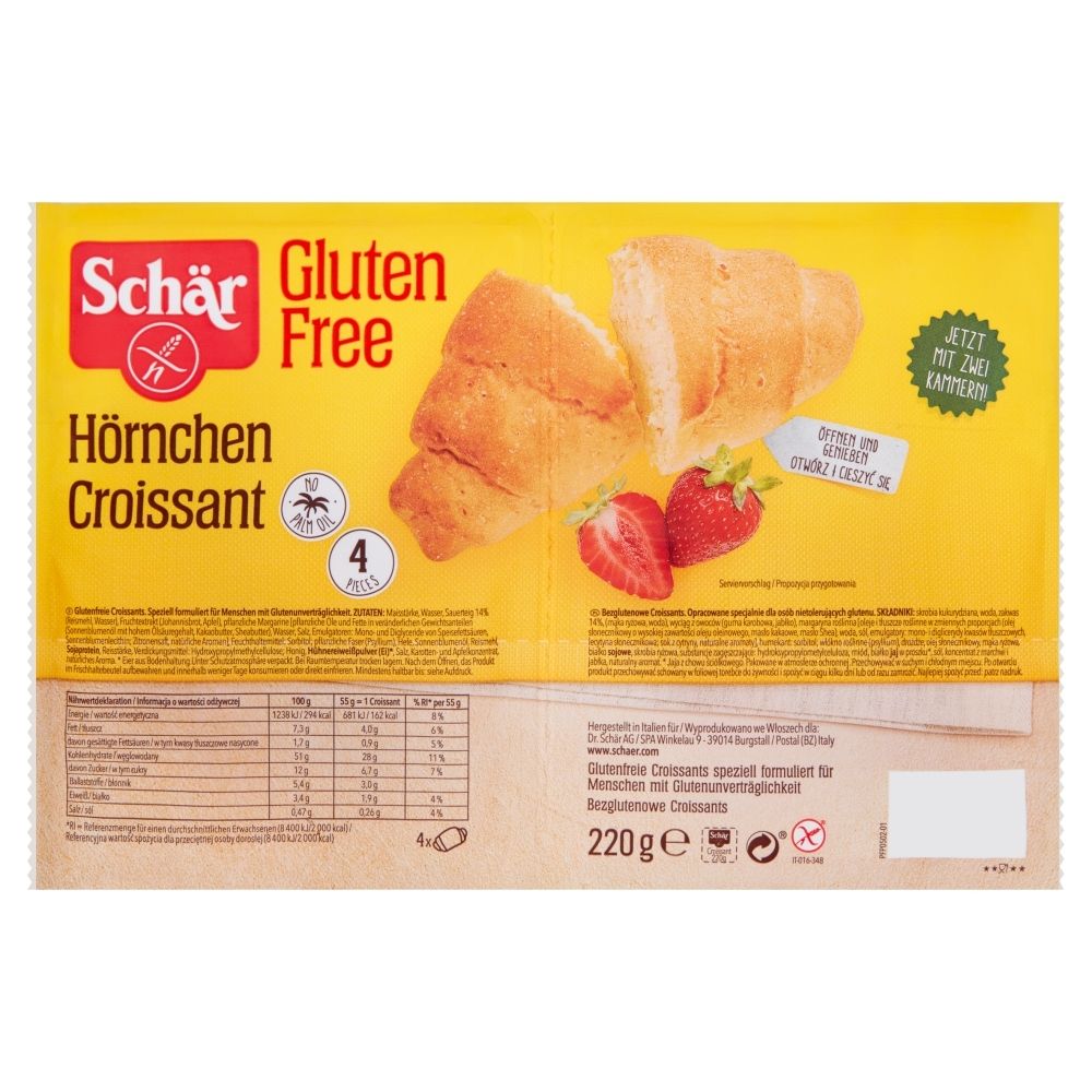 Schär Bezglutenowe Croissants 220 g (4 sztuki) Zakupy online z