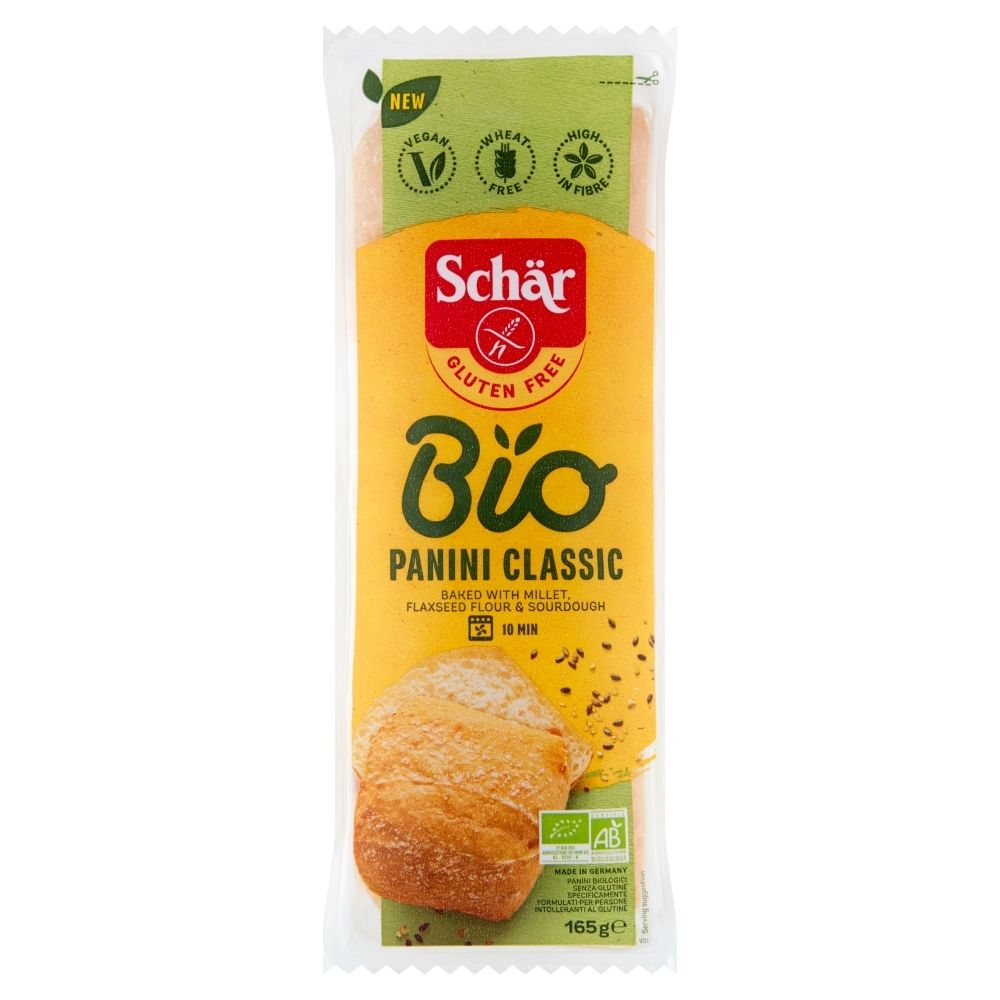 Schär Bio Panini Classic Bezglutenowe ekologiczne bułki 165 g (3 sztuki