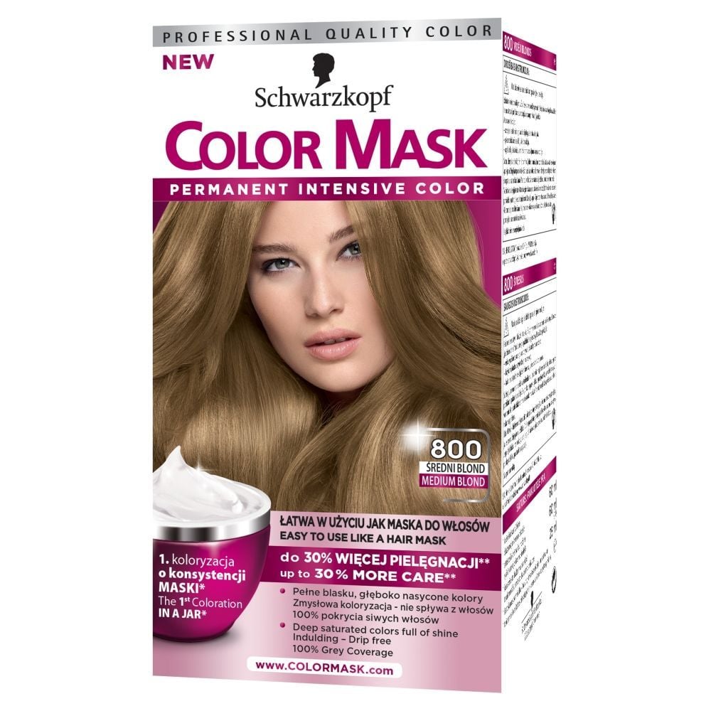 Schwarzkopf Color Mask Farba do włosów Średni blond 800