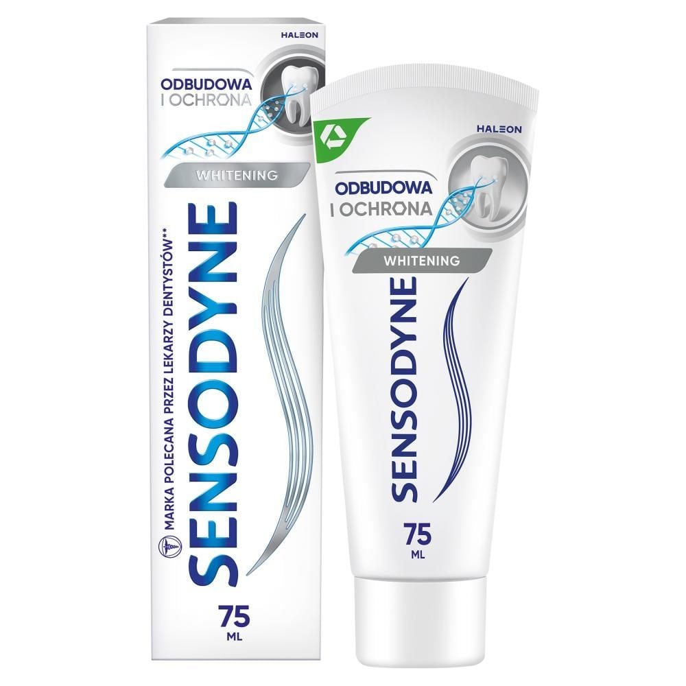 Sensodyne Whitening Wyrób medyczny pasta do zębów z fluorkiem odbudowa i ochrona 75 ml