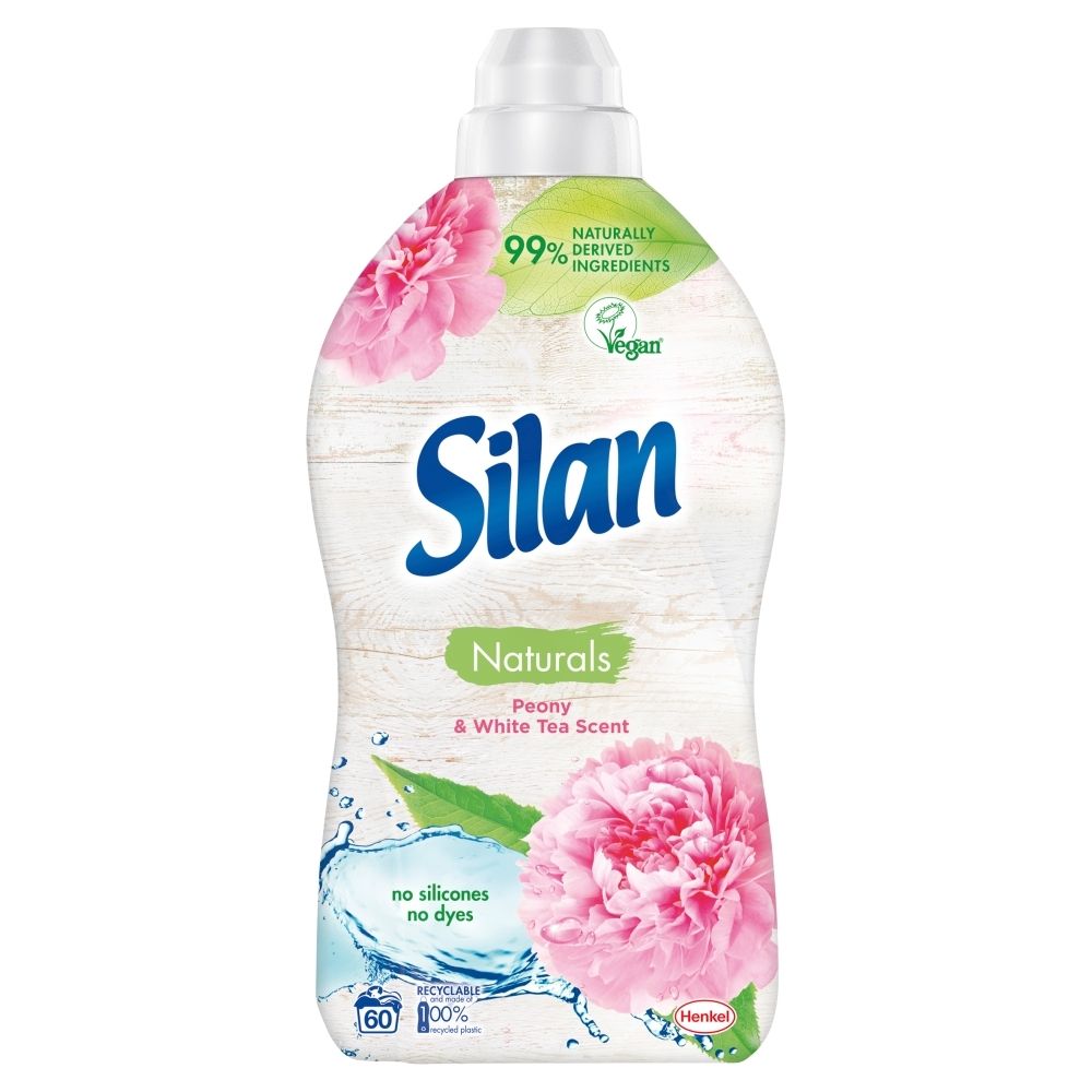 Silan Naturals Peony & White Tea Płyn do zmiękczania tkanin 1450 ml (58 prań)