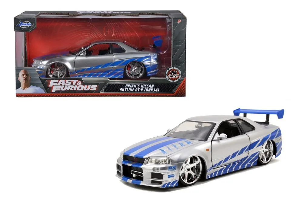 Simba JADA F&F Nissan Skyline GTR srebrny 1:24