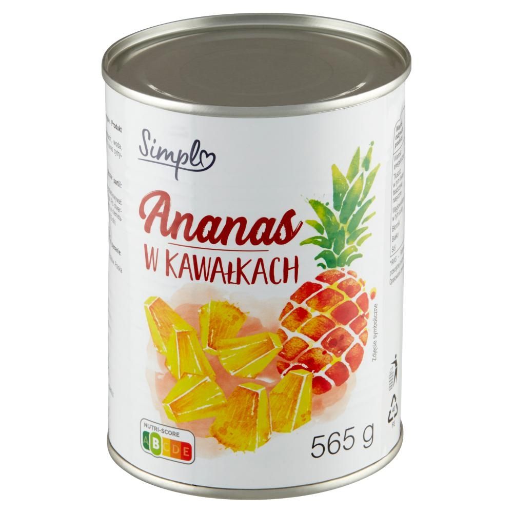 Simpl Ananas w kawałkach 565 g