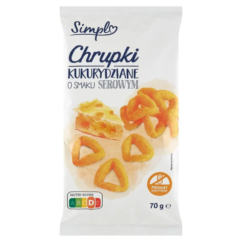 Simpl Chrupki kukurydziane o smaku serowym 70 g