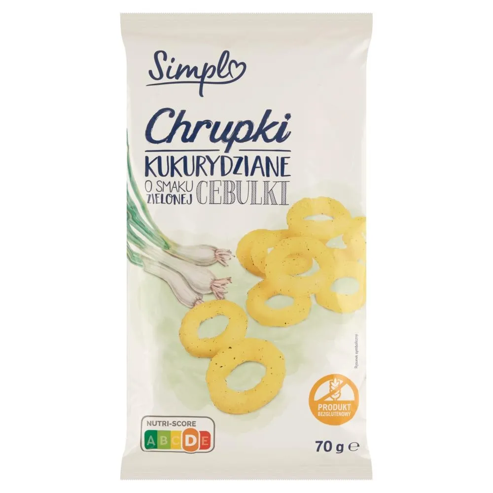 Simpl Chrupki kukurydziane o smaku zielonej cebulki 70 g