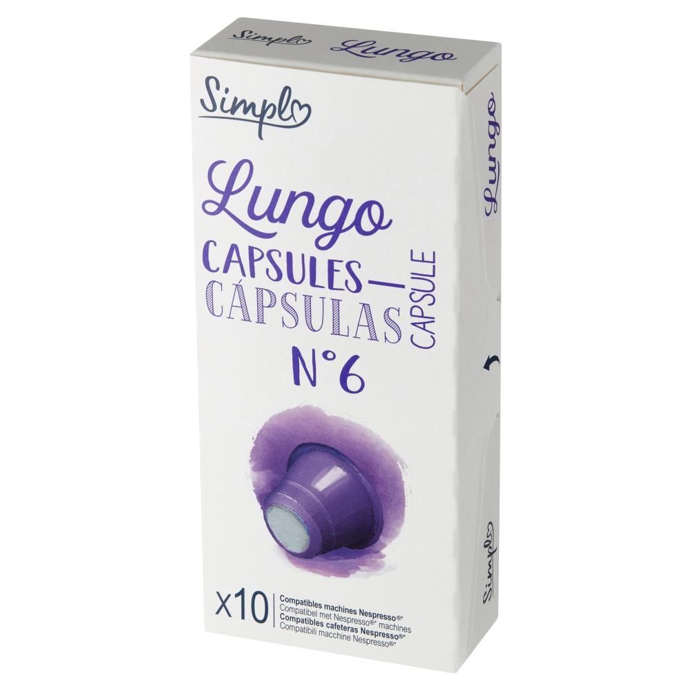 Simpl Lungo Kapsułki kawy mielonej 50 g (10 sztuk)