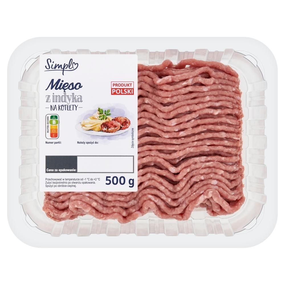 Simpl Mięso z indyka na kotlety 500 g