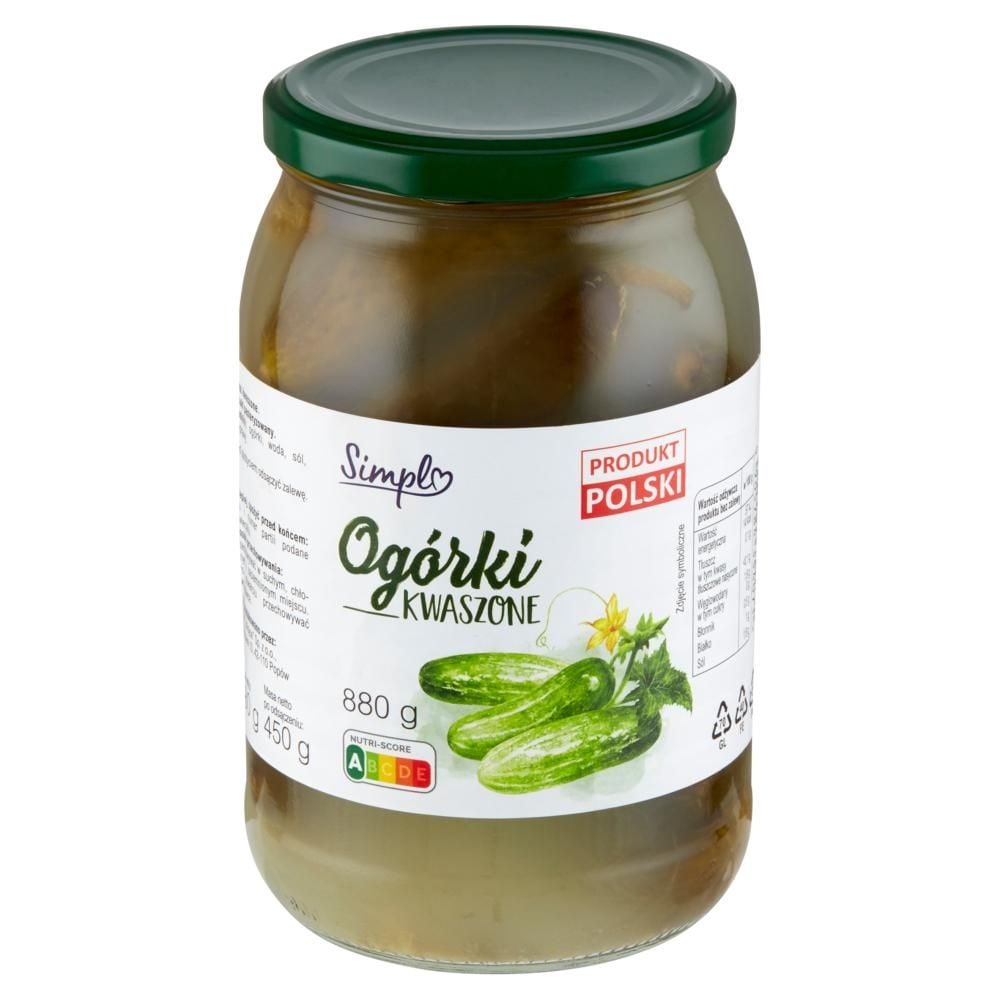 Simpl Ogórki kwaszone 880 g