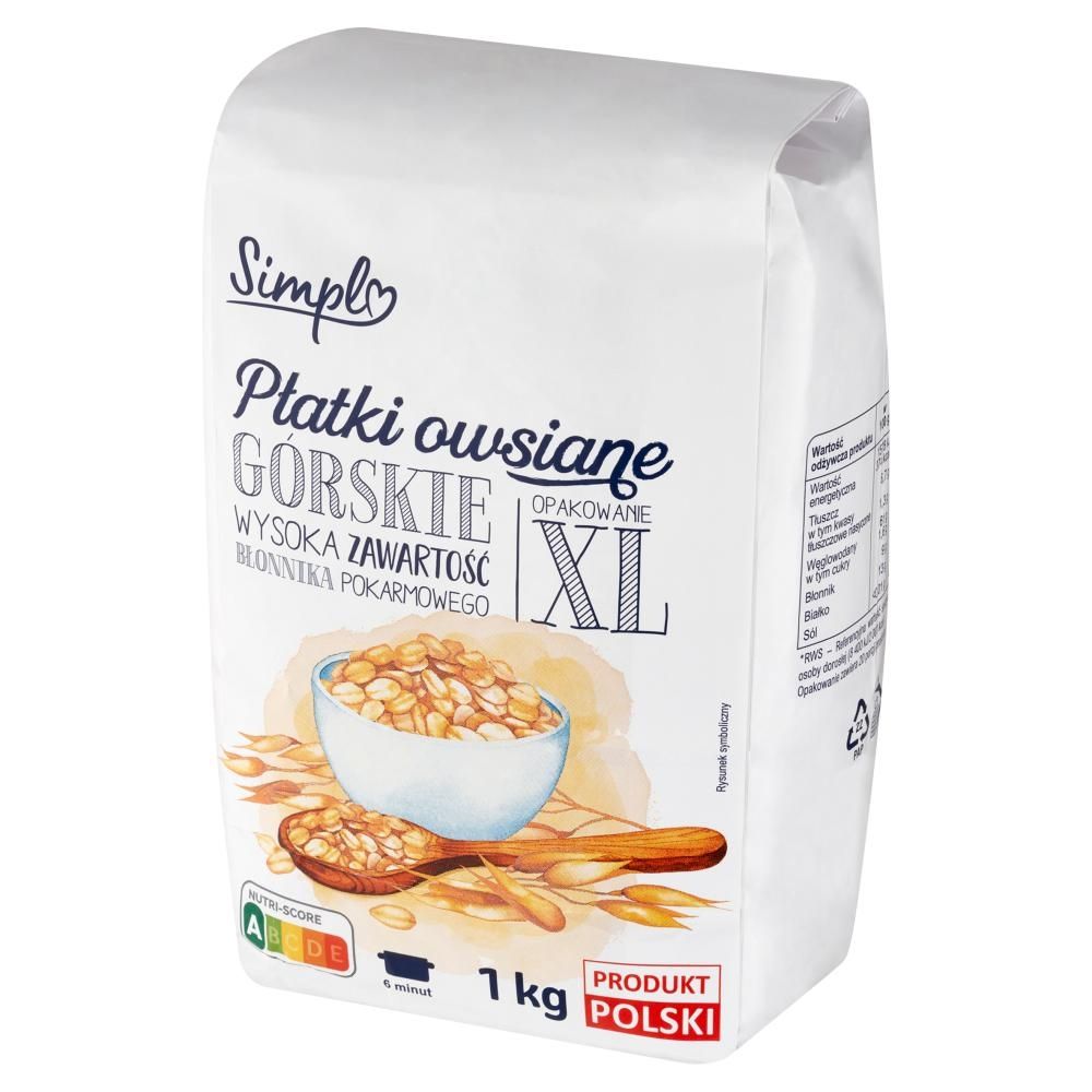 Simpl Płatki owsiane górskie 1 kg