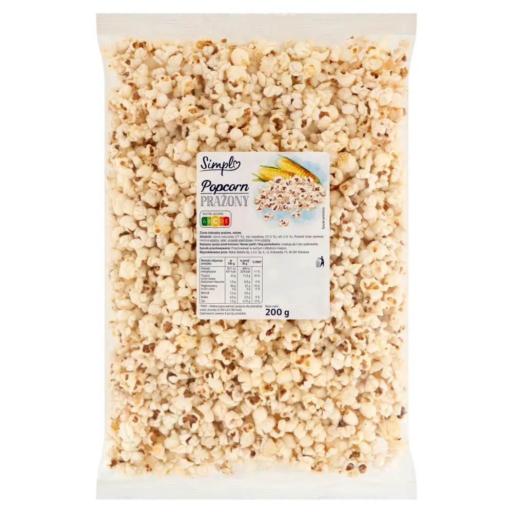 Simpl Popcorn prażony 200 g