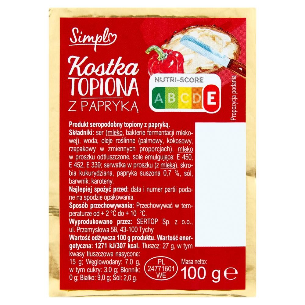 Simpl Produkt seropodobny kostka topiona z papryką 100 g