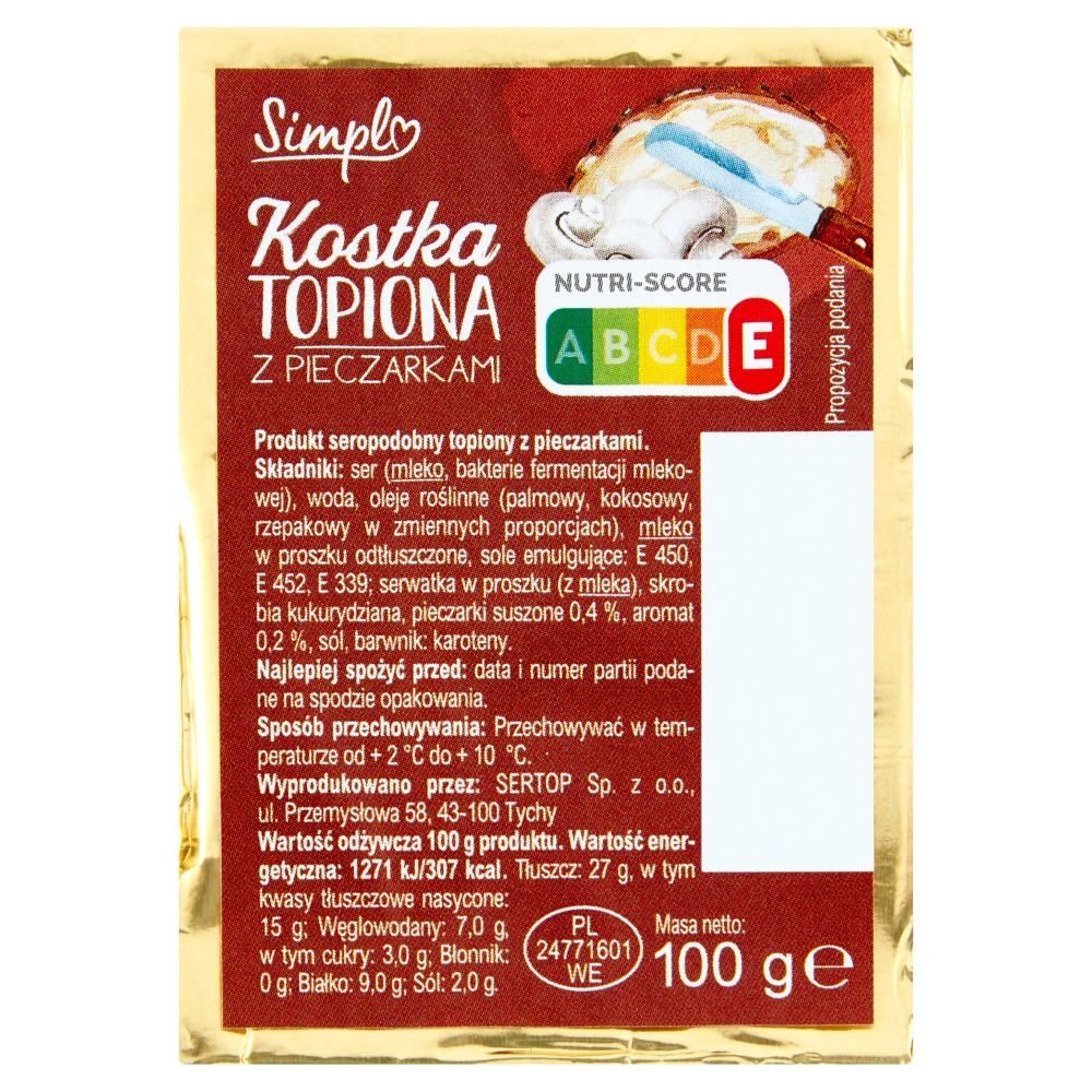 Simpl Produkt seropodobny kostka topiona z pieczarkami 100 g