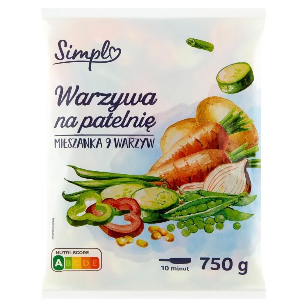 Simpl Warzywa na patelnię mieszanka 9 warzyw 750 g