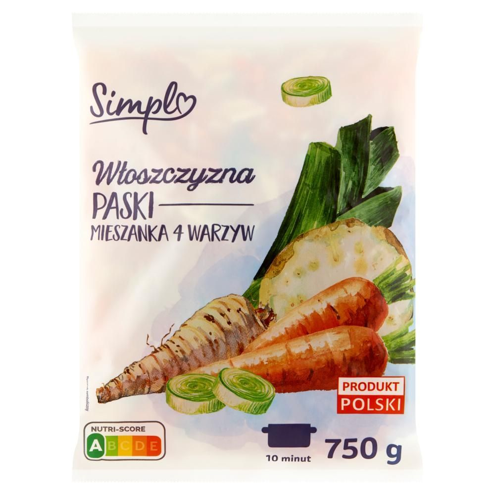 Simpl Włoszczyzna paski mieszanka 4 warzyw 750 g