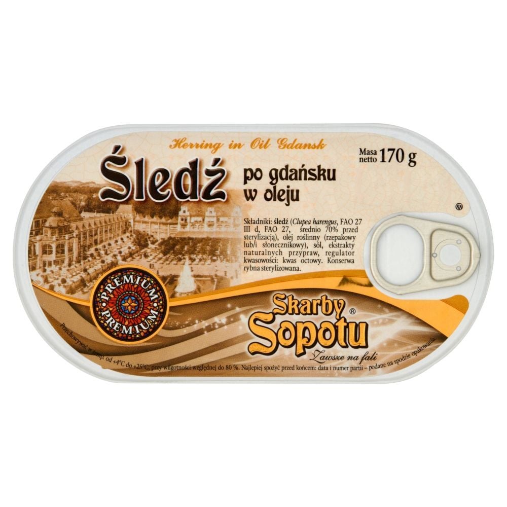 Skarby Sopotu Śledź po gdańsku w oleju 170 g