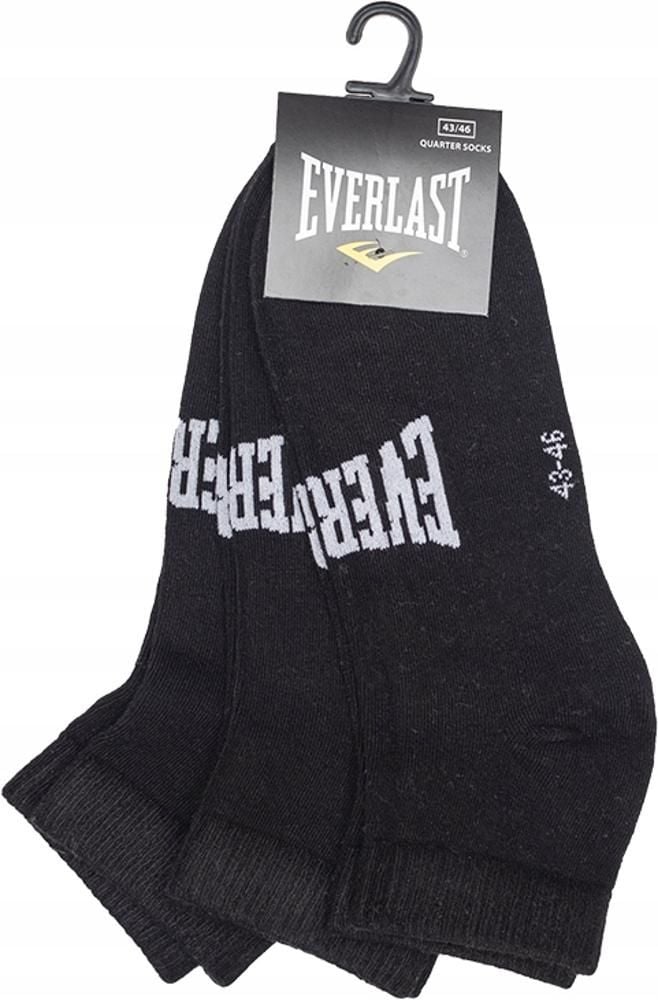 SKARPETY EVERLAST QUARTERY 3PAK CZARNE 43/46